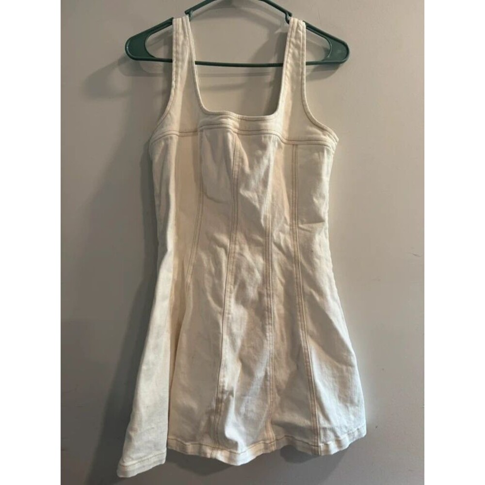 Women’s Cream Love Fire Denim Dress-Size Large